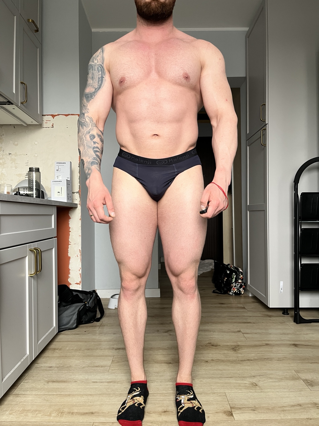 Hubert przy wadze 103 kilogramów na końcu okresu masowego